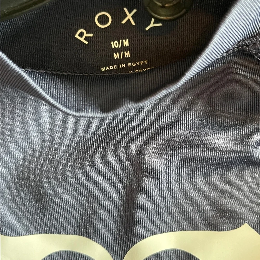 Roxy Girl Navy Swim Rashguard Size Medium 10 NEW